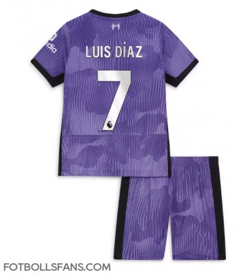 Liverpool Luis Diaz #7 Replika Tredje Tröja Barn 2023-24 Kortärmad (+ Korta byxor)